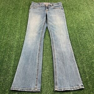 VTG Aeropostale Jeans Women's 4 28X29.5 Chelsea Bootcut Blue Stretch FlareY2K